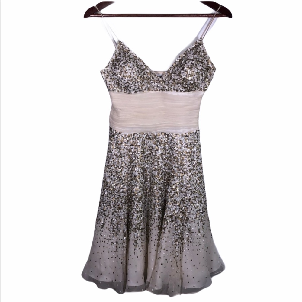 Sherri Hill Silk Sequin Short Gown